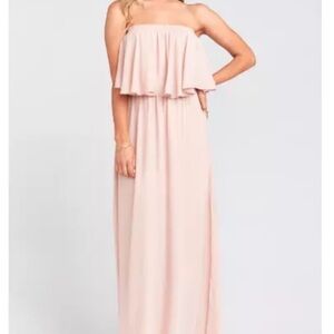 Show Me Your Mumu Hacienda Maxi Dress Dusty Blush Crisp Size Medium